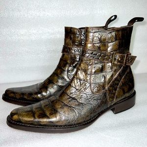 Donald J Pliner Men’s Alligator print ankle boots